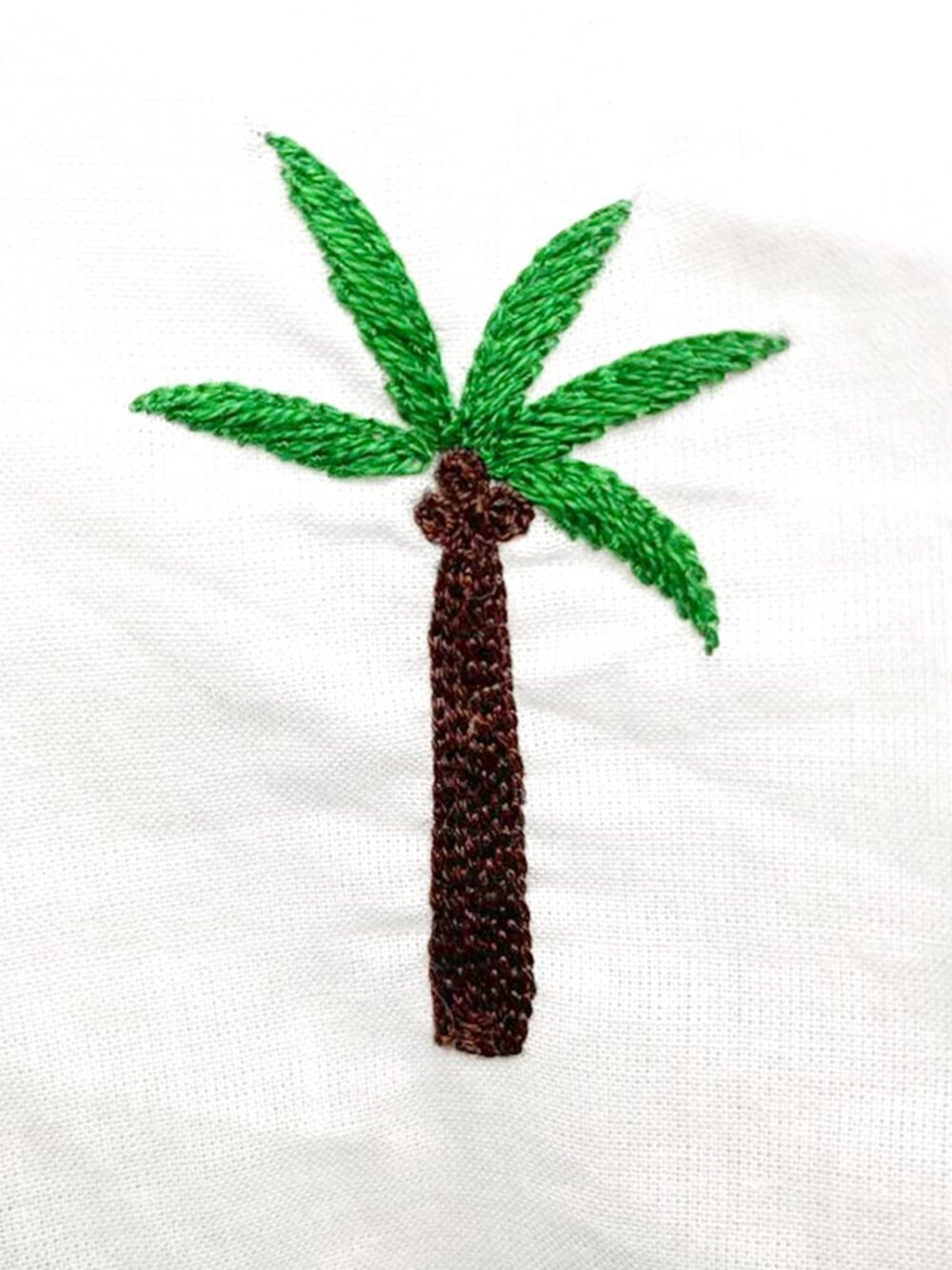 THE BAREFOOT MONKEY Embroidered Palm Tree Popover Top - Picture 7 of 8